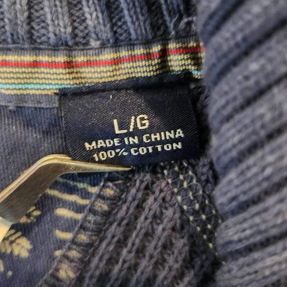 Tommy Bahama Men's Blue Half Zip Up Sweater Size Large - Picture 5 of 7